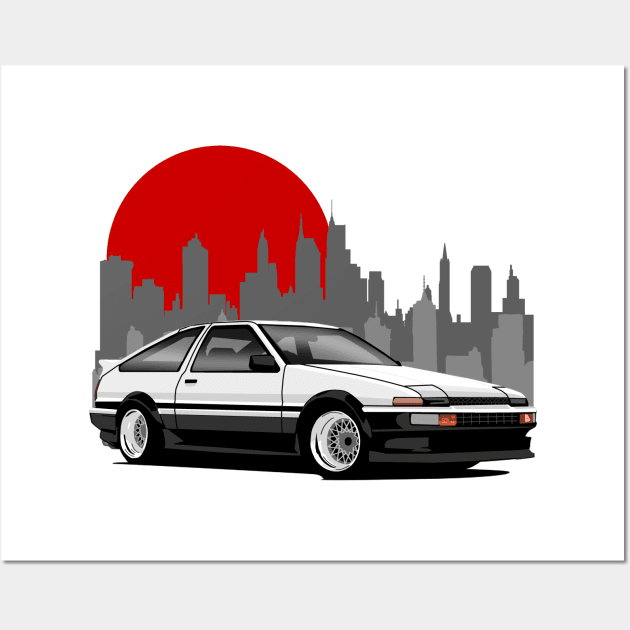 Toyota Levin Ae86 Hachiroku 1983-1987 Wall Art by Rebellion Store